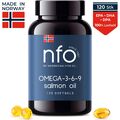 NFO OMEGA 3 6 9 SALMON OIL [120 Kapseln] 100% Lachsöl mit EPA, DHA und DPA