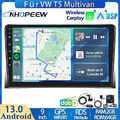 DAB+ Apple Carplay 64GB Android 13 Autoradio GPS Navigation Für VW T5 Multivan