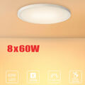 8X 60W LED Rund Deckenleuchte Deckenlampe Badleuchte Wohnzimmer Küche Flur IP44