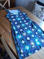 Kleid von More&More 44 blau grau türkis  ohne Arm in Wickeloptik