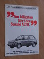 Suzuki Alto "Die Presse berichtet über den Suzuki Alto" Prospekt / Brochure, D