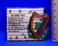 Kühlschrankmagnet - Oh Danny Boy Text Harfe Irland Metall