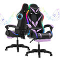 RGB Gaming Stuhl LED Beleuchtung mit  Bluetooth Musik Lautsprecher Gamer Sessel