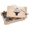WMF Steakbesteck-Set 12-teilig in Holzkiste Steakmesser Fleischmesser