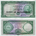 Mozambique / Mosambik Banknote 100 Escudos 1961 P-117 Geldschein aus Afrika UNC.