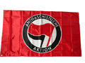 ANTIFA Banner Fahne Flagge 90x150cm Links Linke Antifaschistische Aktion Rot