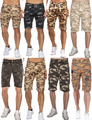 Herren Shorts Camouflage Army look Kurze Hose Bermuda Cargo Jeans short