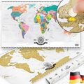 Rubbel Weltkarte Scratch Off World Map Poster XXL Landkarte zum Rubbeln 82x45cm