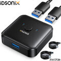 iDsonix USB Switch für 2 USB Teile 2 PC USB 3.0 Switch 2-In 1-Out Switch 2 Kabel