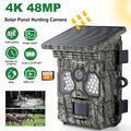 Solar Wildkamera 4K 48MP 120° Bewegungsmelder Jagdkamera mit 32G Speicherkarte