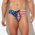 Herren-Badehose mit amerikanischer Flagge und patriotischen Streifen zum 4. Juli