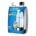 SodaStream Fuse DUOPACK PET-Flasche Schwarz + Weiß 1L für Easy, Terra Modelle