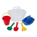 Sandspielzeug Eimergarnitur 6-tlg. im Korb für Kinder Strandspielzeug 123997313F