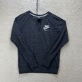 Nike Langarm T-Shirt Herren S klein grau klein Logo gefesselt Sommer Freizeit