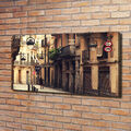 Leinwandbild Kunst-Druck 120x60 Bilder Gasse Barcelona
