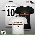 Deutschland Trikot T-Shirt mit Name und Zahl EM Fußball 20 24 Wunschname Germany