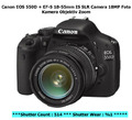 Canon EOS 550D + EF-S 18-55mm IS SLR Camera 18MP Foto Kamera Objektiv Zoom % 1