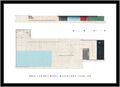 Barcelona Pavillon Architektur Poster Kunstdruck Bild im Alu Rahmen 55x75cm Neu