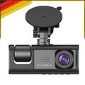 Dual Lens Autokamera Dashcam Full HD 1080P DVR Recorder Nachtsicht G-Sensor DE