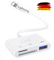 SD Kartenleser Adapter iPhone, Lightning USB Camera Adapter SD/TF Kartenleser