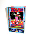Spieluhr Koji Murai 1977 Vintage Circus Dancing Clown Spielzeug bunt Aufziehen