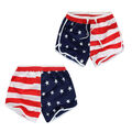 Casual Loose Sports Shorts Weiches Muster mit amerikanischer Flagge