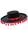 Torero Hut mit Bommeln schwarz rot Samba Flamenco Spanier Kostüm 123848213