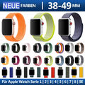 Nylon Solo Sport Loop Armband für Apple Watch Series 9 8 7 6 5 4 3 2 SE 38-49mm