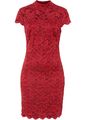 Kleid mit schöner Spitze Gr. 40/42 Bordeaux Minikleid Partykleid Abendkleid Neu*