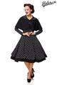 Damen Retro Swing Midi Kleid mit Cape