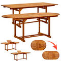 Akazie Gartentisch Esstisch Ausziehbar Balkontisch Holztisch Gartenmöbel Tische