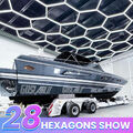 8/28 Hexagon LED-Beleuchtung Auto Detail Haus Garage Werkstatt Einzelhandel Lam9