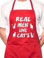 Echte Männer lieben Katzen BBQ Kochen lustig Neuheit Schürze