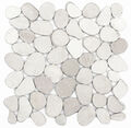 1 Matte Kieselstein Mosaik White Cut K-556 Bodenfliesen -  Fliesen Lager Herne 