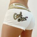 Hotpants shorts kurze Hose Panty 34 Sommer Fun Girls weiß gold Sale