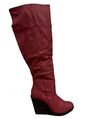 Damen Schuhe Stiefel Boots Overknee-Stiefel Keilstiefel bpc rot NEU Größe 39 40