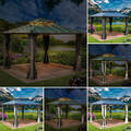BRAST Pavillon Aluminium Pagode 4x4m Alu Garten Pavilon Pavillion Festzelt