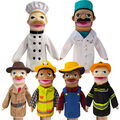 Feuerwehrmann-Marionette, Bauer, Arbeiter, Arzt, weiche Lernpuppen, Rollenspiel-