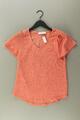 ✨ Promod Shirt mit V-Ausschnitt Shirt für Damen Gr. 36, S Kurzarm orange ✨