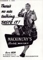 Kleine Original Papier Werbung 1950er - MACKINLAY'S SCOTCH WHISKY - 13/79