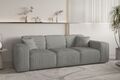 Sofa Designersofa CELES PREMIUM 3-Sitzer in Stoff Scala Grau