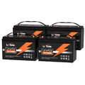 4 Pack 12V 100Ah LiFePO4 Lithium Batterie 100A BMS für Solar Wohnmobil Boot