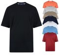 Kam Big & Tall Kam T-Shirts kurzärmeliges Rundhalsausschnitt Smart T-Shirt Freizeit Top 2XL-8XL