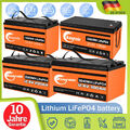 LiFePO4 Lithium Batterie 12V 200Ah Akku Solarbatterie für Wohnmobil Solar 100Ah