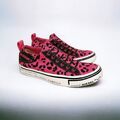 Diesel Sneaker Slipper Pink Animal Print Leopardenmuster Textil Slip On 36
