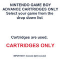 Nintendo Game Boy Advance - NUR Patrone - Spiele aus der Dropdown-Liste auswählen
