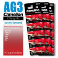 AG3 LR41 392 192 SR41W GP92A G3 Camelion Knopfzelle Batterie MHD bis 10-2028