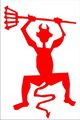 Aufkleber Timanfaya Teufel, Lanzarote Teufel, Symbol der Feuerberge  