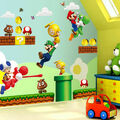 Super Mario Bros Wandaufkleber Wandtattoo  Kinderzimmer 16tlg NEU