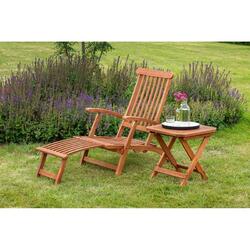 Merxx Gartenmöbel Deckchair Set 2tlg. 1 Gartenliege Liege + 1 